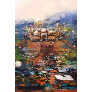 Shan Amrohvi, 24 x 36 inch, Acrylic on Canvas, AC-SA-161